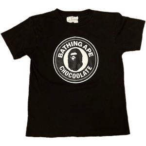 Tee A Bathing Ape x Black chocoolate BLACK t shirt Sz M Bape Aape vintage